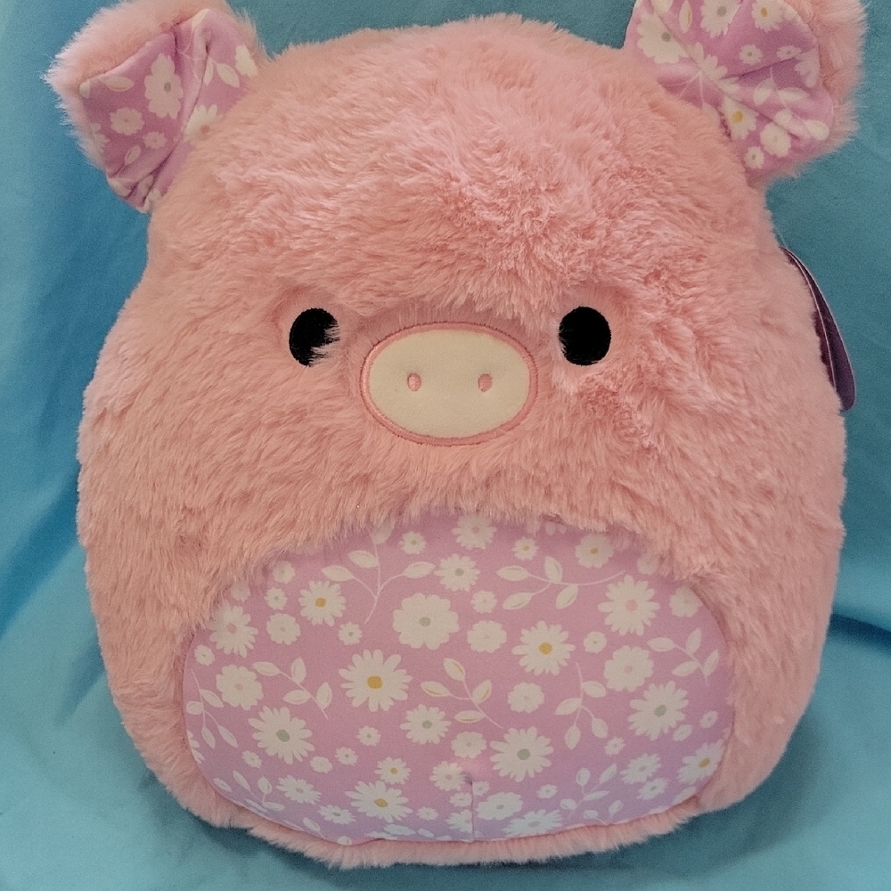 🆕️ Fuzzamallows by Squishmallows Peter the Pink Pig 12"
